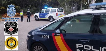 Un vehículo de la Policía Nacional en Girona en una imagen de archivo.