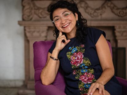 Fátima Gamboa, abogada feminista, durante la entrevista.