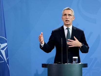 El secretario general de la OTAN, Jens Stoltenberg, el día 18 en Berlín.