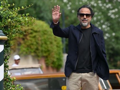 director mexicano Alejandro González Iñárritu en su llegada al Festival Internacional de Cine de Venecia