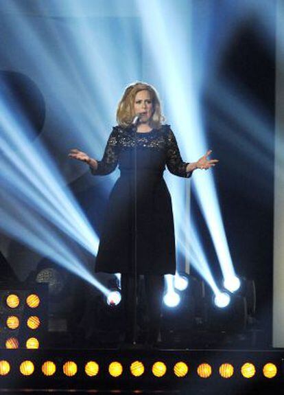 Adele, en los premios de la música británica.