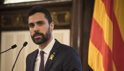 Roger Torrent en la seva intervenci&oacute;.