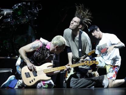 Red Hot Chili Peppers, en su concierto de septiembre en Madrid.