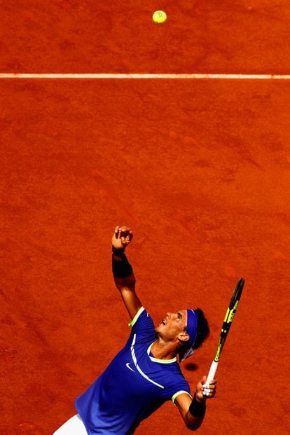 Nadal, durante un saque.