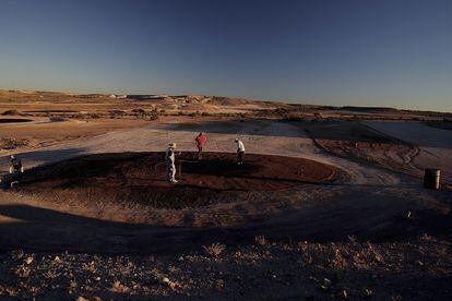 Campo de golf de la ciudad minera de Coober Pedy, en Australia.  