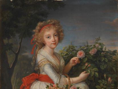 El retrato de María Cristina Teresa de Borbón, (1790), pintado por Louise-Elisabeth Vigée-Lebrun y restaurado en el Museo del Prado.