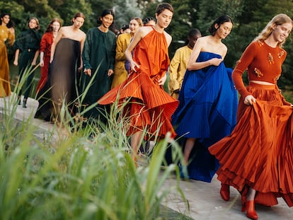 Imagen del desfile 'resort' de Max Mara, celebrado en la Fundación Gulbenkian.
