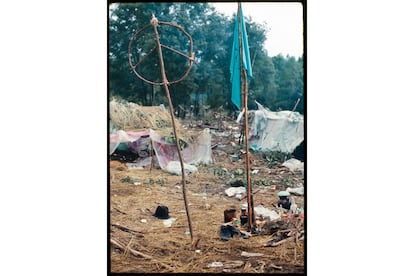 Un símbolo de la paz enclavado en el terreno donde se llevo acabo el festival.
