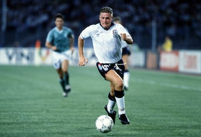Paul Gascoigne durante el Mundial de 1990.