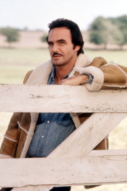 Burt Reynolds, durante el rodaje de 'La casa más divertida de Texas'.