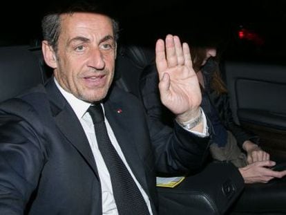 Nicolas Sarkozy y Carla Bruni, el pasado 11 de marzo en Par&iacute;s.