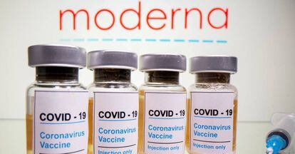 Viales de la vacuna contra el Covid-19 de Moderna. 