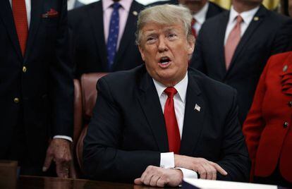 El presidente de EE UU, Donald Trump, en la Casa Blanca, el pasado 21 de diciembre.