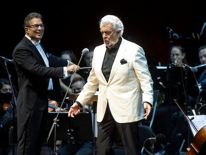 Plácido Domingo, durante su actuación en el festival Starlite de Marbella.