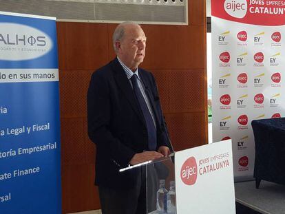 El presidente de Colonial, Juan José Brugera, en un acto en Barcelona