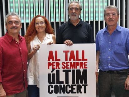 Jordi Reig, Maribel Crespo, Manuel Miralles y Vicent Torrent presentan el cartel del &uacute;ltimo concierto de Al Tall.