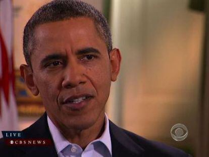 El presidente Obama durante su entrevista en directo en CBS.