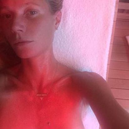 La fotografia de Gwyneth Paltrow a la sauna.