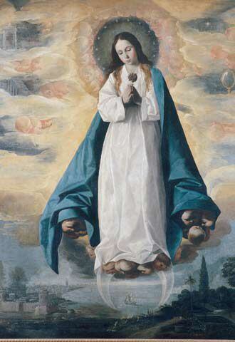 <i>Inmaculada niña,</i> de Francisco de Zurbarán (Museo Diocesano, Sigüenza, Guadalajara).