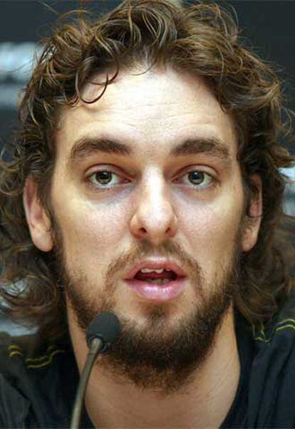 Pau Gasol, durante la rueda de pensa que ha ofrecido hoy en Barcelona en la que ha dicho que podría plantearse dejar Menphis.