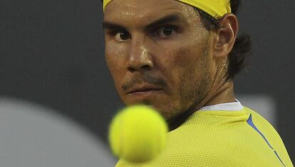 Nadal, durante un partido en Río de Janeiro.