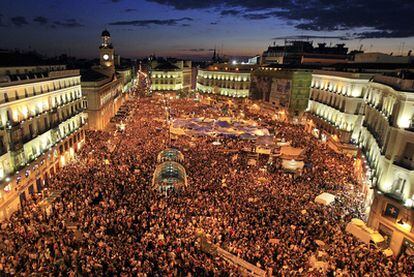 Concentración en la Puerta del Sol el pasado 20 de mayo.
