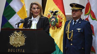La presidenta interina de Bolivia, Jeanine Áñez, en La Paz en una imagen de archivo.