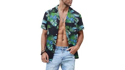 Camisa hawaiana blanca online hombre