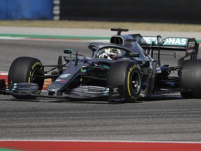 Lewis Hamilton, durante el Gran Premio de Estados Unidos.