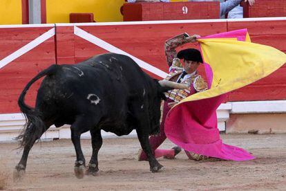 El torero Francisco Marco en en la plaza de toros de Pamplona el año pasado.