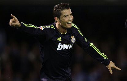 Ronaldo celebra su primer gol de la noche.