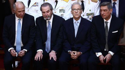 Ricardo Lorenzetti, Juan Carlos Maqueda, Carlos Rosenkrantz y Horacio Rosatti, miembros de la Corte Suprema, en diciembre de 2023.