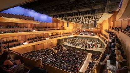 Vista del nuevo auditorio de la Filarmónica de Nueva York.