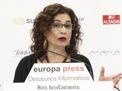 La ministra de Hacienda, Mar&iacute;a Jes&uacute;s Montero.