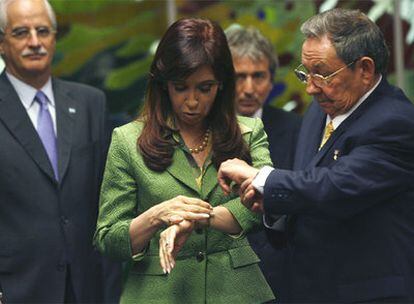 Raúl Castro y Cristina Fernandez, durante su encuentro en La Habana