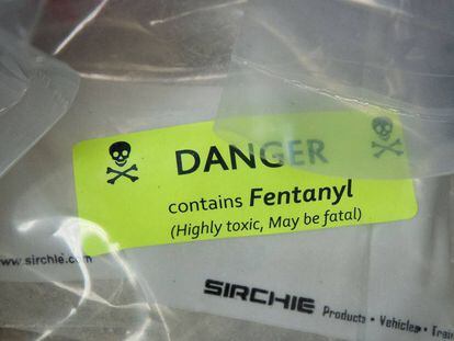 Una imagen de archivo de una bolsa de heroína, adulterada con fentalino.
