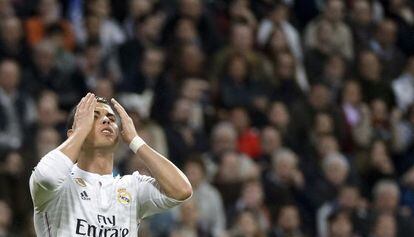 Cristiano Ronaldo, durante el partido contra el Villarreal.