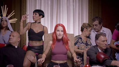 Amarna Miller en el vídeo promocional del Festival Erótico de Barcelona.