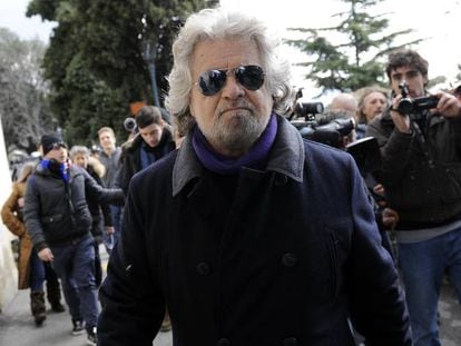 El c&oacute;mico Beppe Grillo, l&iacute;der del Movimiento 5 Estrellas italiano.