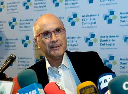 Josep Antoni Duran Lleida compareció ayer ante la prensa tras recibir el alta médica.