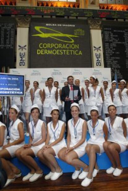 José María Suescun, en la salida a Bolsa de Corporación Dermoestética, en 2005.