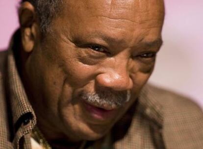 El músico Quincy Jones, durante una rueda de prensa en el Festival de Jazz de Montreux el pasado año.