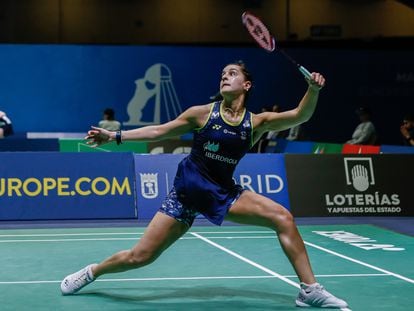 Carolina Marin durante el Europeo de Madrid de finales de abril.