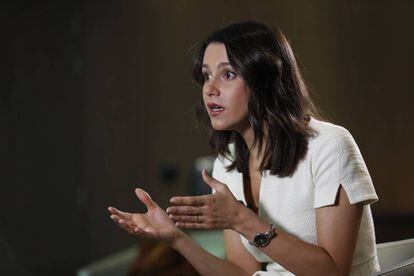 Arrimadas, durante la entrevista.