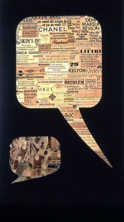 'Dialogue' (collage y pintura acrilica sobre tela, de 1967), del artista Joan Rabascall.