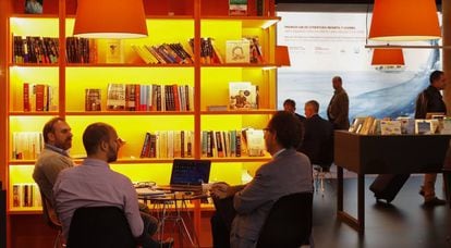 Feria internacional del libro LIBER 2016 en Barcelona.