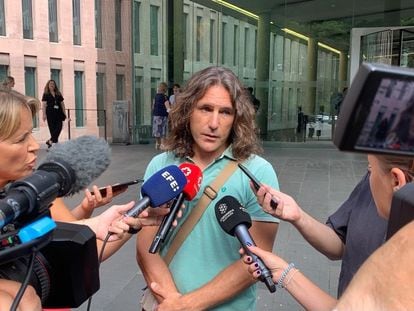 El padre de un alumno de la escuela Turó del Drac de Canet de Mar (Barcelona) que recurrió a los tribunales para que su hijo pudiera cursar un 25% de la enseñanza en castellano, Javier Pulido.