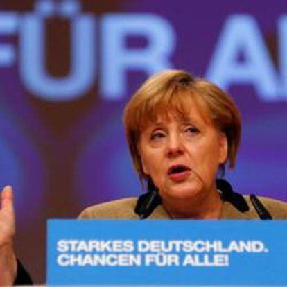 Angela Merkel, en un acto de su partido