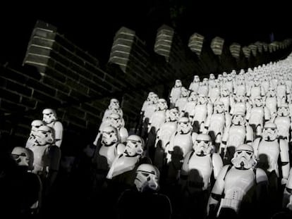 Acto promocional de Star Wars, el despertar de la Fuerza, en la Gran Muralla china.