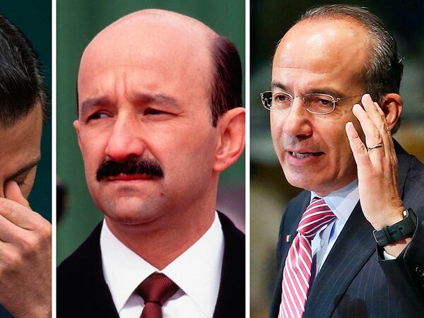 Los tres expresidentes de México señalados por Emilio Lozoya: Enrique Peña, Carlos Salinas y Felipe CalderónGETTY IMAGES